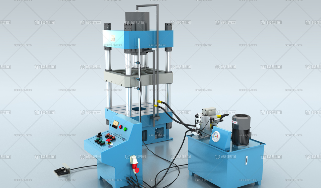 液压机 油压模型-工业设备模型库-3ds max(.max)模型下载-cg模型网