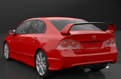 本田--老款本田红标思域,civic type r fd2,小钢炮,honda思域,模型