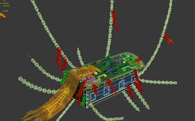 幽冥鬼棺,一个铁链锁住符箓封印的棺材.高模写实