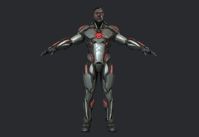 dc旗下 超级英雄  钢骨  cyborg  正义联盟 生化人   电子人