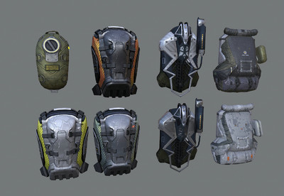 多 款 军 事 科 幻 背 包 scifi backpack 次 世 代 军 事 道 具 军 用 背 包.