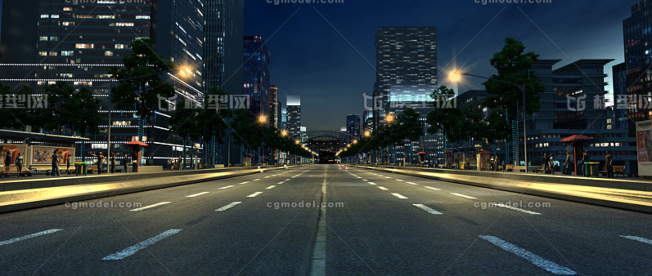 夜景繁華都市 夜景街道 城市夜景 cbd 夜景城市 夜景道路 夜景