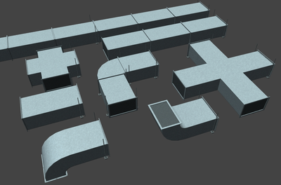 出风口通风系统风道系统管道空调风道空调系统供暖供热管道暖气输送