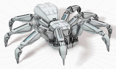 机械蜘蛛cinema4d