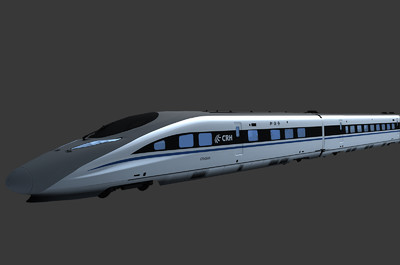 中国高铁 北车 高铁动车组 380a列车模型 含接触网 虚拟现实3d模型