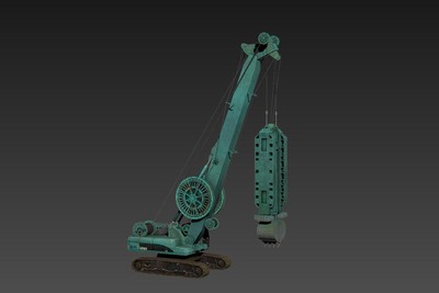 成槽机 开槽机 工业设备 _cg_dawson作品_机械/器械工业设备_cg模型网