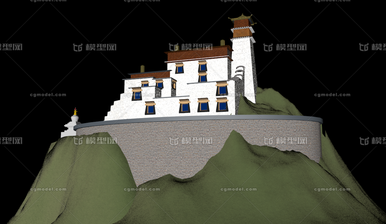 雍布拉康建筑模型