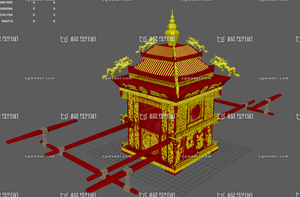 花轿制作图尺寸图纸图片