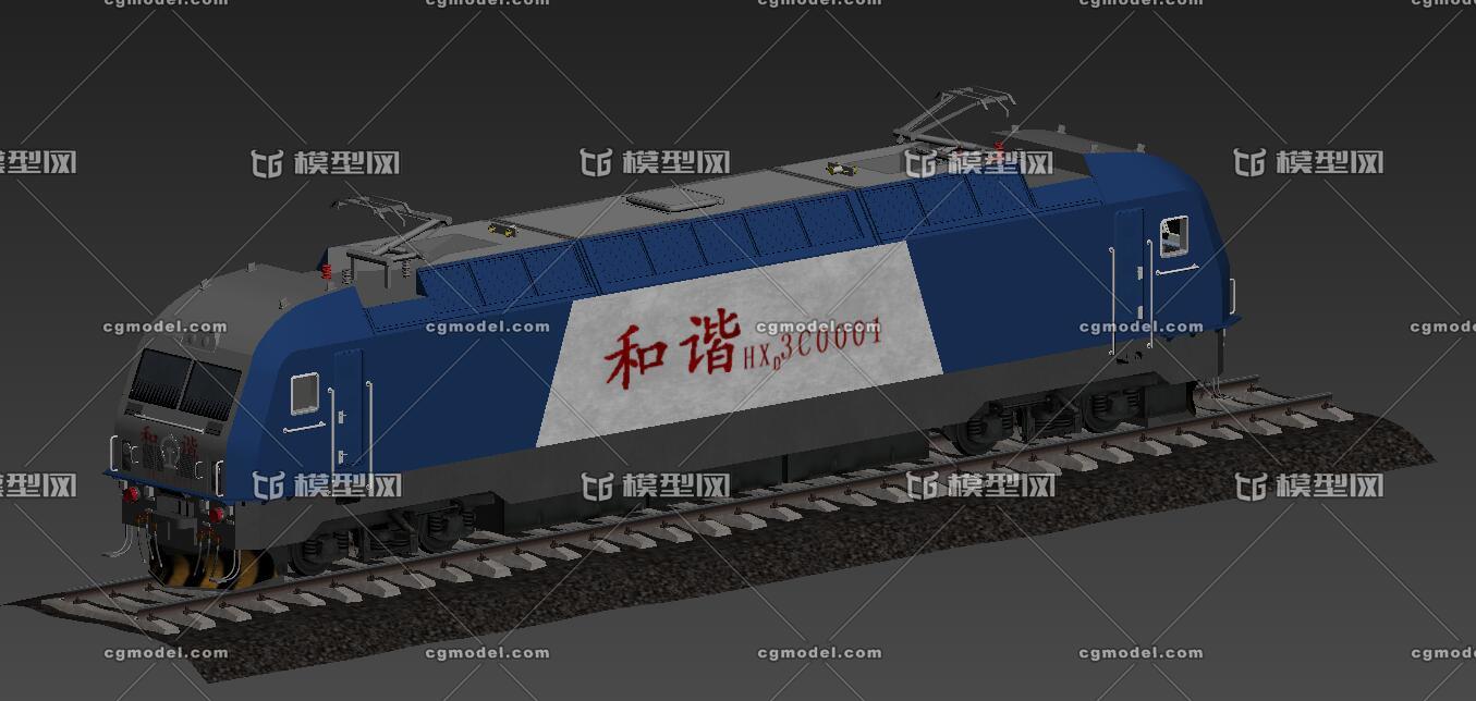 hxd3c电力机车内外简模