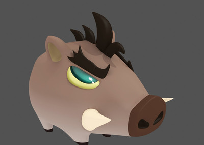 卡通猪野猪宠物怪兽吉祥物动物