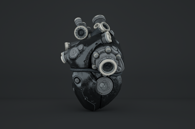 超精细机械心脏 超写实 炫酷心脏 器官机械化模型