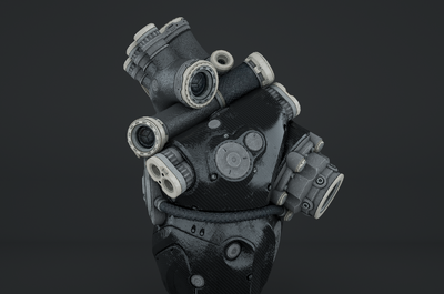 超精细机械心脏 超写实 炫酷心脏 器官机械化模型