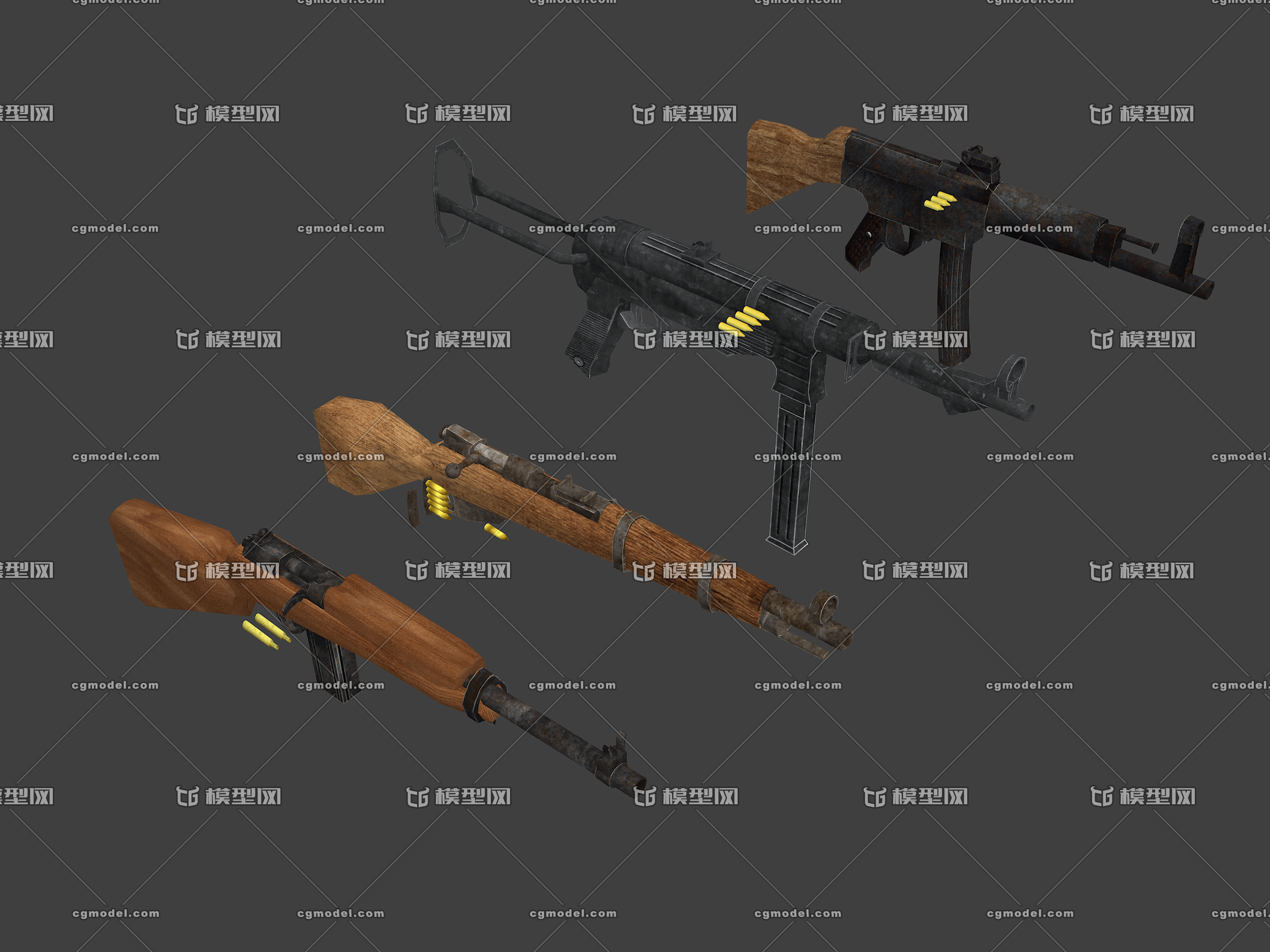 手绘 武器 枪支 子弹 红军枪械 土枪 机枪 机关枪 步枪 热武器 火药枪