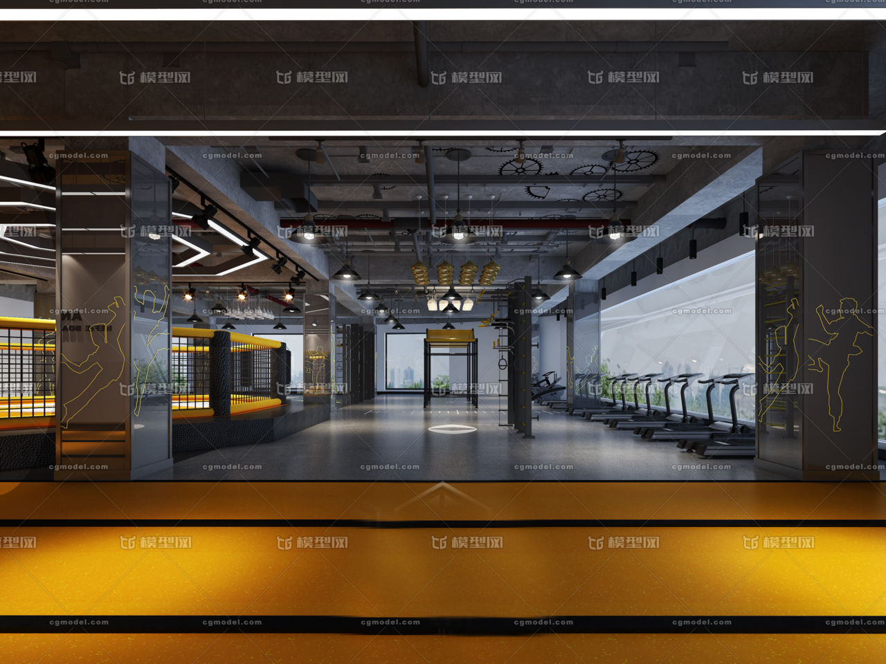 运动馆 健身房 擂台