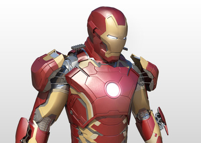 钢铁侠mk43_comicer小闲作品_人物机器人/机甲_cg模型网
