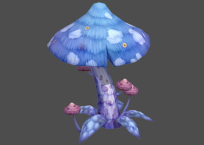 蓝色毒蘑菇图片图片