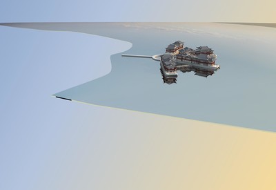 古建 室外建筑 船型建筑 旅游建筑 新中式建筑