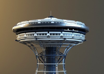 科研基地,外星基地,军事基地_不言不语121作品_建筑科幻建筑_cg模型网