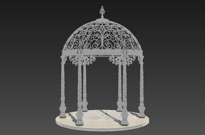 亭子 凉亭 婚礼凉亭 欧式凉亭 铁艺凉亭  圆亭 (原创)