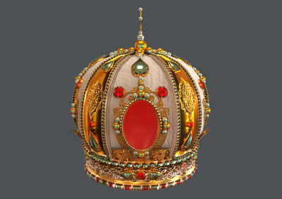 皇冠 pbr次世代 华丽 王_ymhd110110作品_场景场景部件_cg模型网