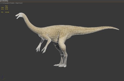 写实  似鸡龙 gallimimus  次世代4 k 恐龙   白