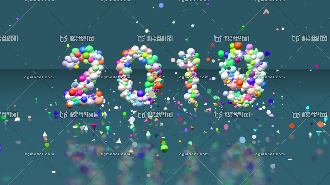 C4D数字生长动画（可替换其他文字）模型-CINEMA 4D插件模型库-Cinema 4D(.c4d)模型下载-cg模型网