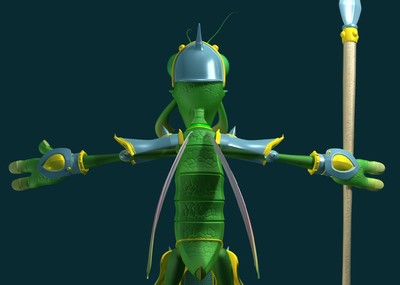 蚂蚱小妖(带绑定)模型_o℃铕点薍作品_人物异形怪物_cg模型网