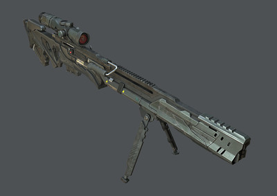 3dmax 科幻 狙击步枪 超写实 概念枪 军事 枪械 武器 兵器 次世代