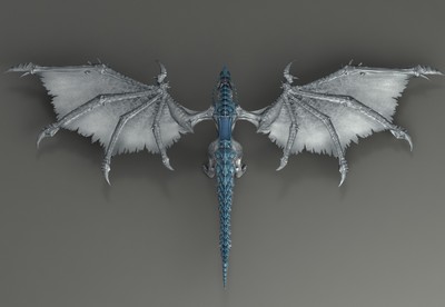 写实 寒霜冰龙坐骑   魔幻世界冰龙   次世代 dragon    魔龙    飞龙