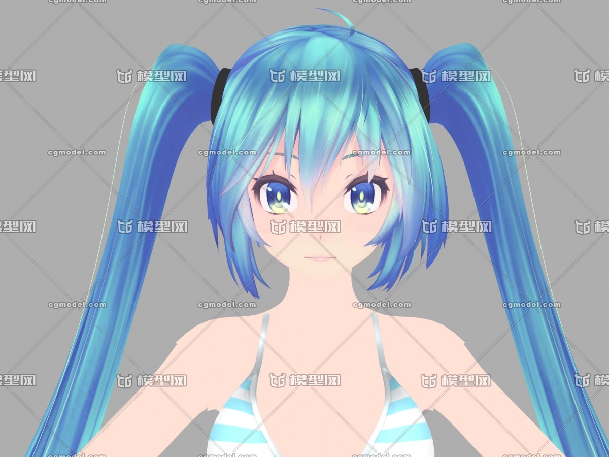 卡通少女比基尼初音未来