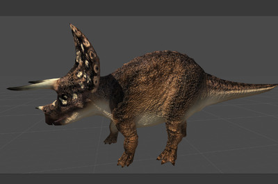 恐龙世界 三角龙 虚拟现实3d模型 unity资源包 带恐龙叫声音效 导入可