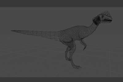 双脊龙 虚拟现实3d模型 unity资源包 带恐龙叫声音效 导入可直接用