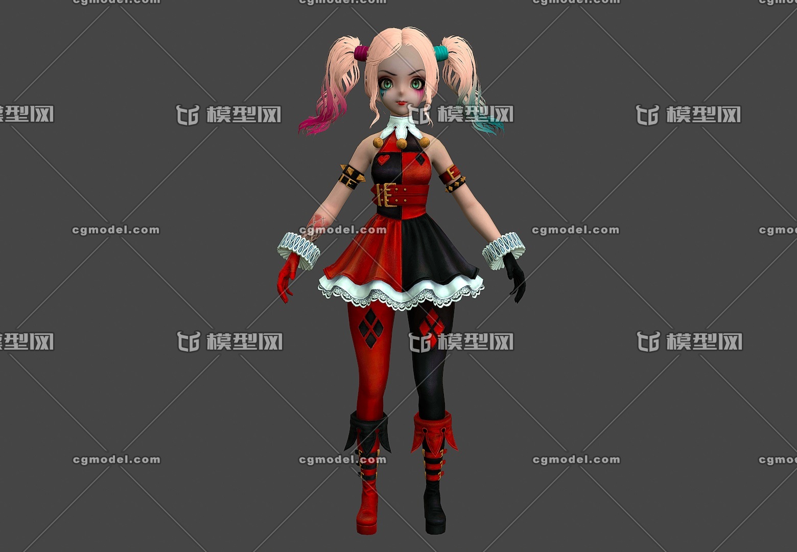 卡通風格 小丑女 哈莉奎茵 次世代 小女孩 harleen quinzel