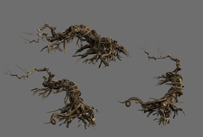 写实枯树,树干,老树干倒,枯树盘根.