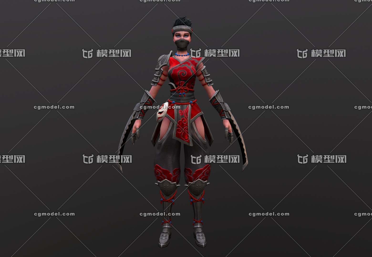 角色-妖红杀姬  蒙面女刺客   冷面杀手   次世代 人物