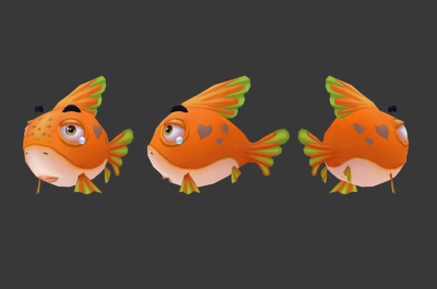 卡通q版流泪哭泣的鱼海鱼海洋生物