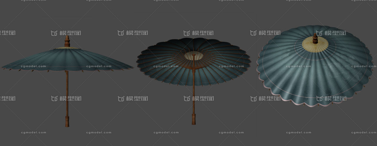 古代伞 古伞模型-个人用品模型库-Maya(.ma/.mb)模型下载-cg模型网