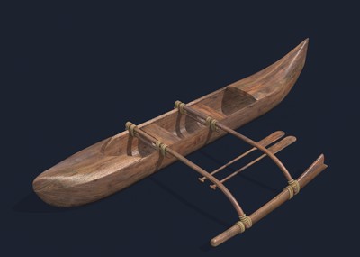 影视 独木舟 3d 模型_apple猫作品_船艇皮筏艇_cg模型网