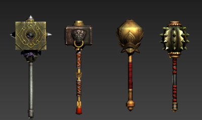 古代兵器 锤子_limo万岁作品_武器冷兵器_cg模型网