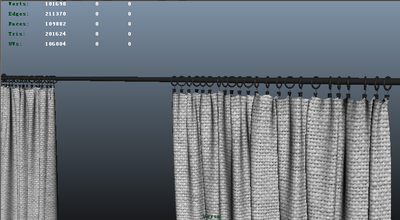 白的窗帘 门帘 棉麻布料 棉麻窗帘_双晴作品_生活用具家居装饰_cg模型