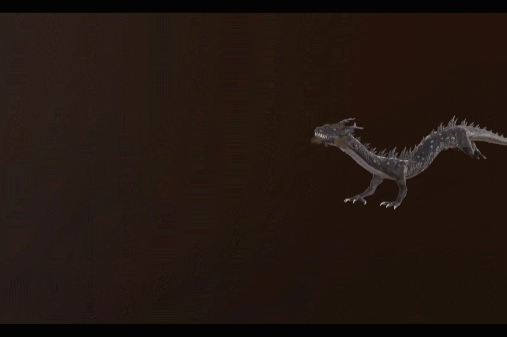 精细 东方龙 中国龙 暗黑龙 神龙 四脚龙 飞龙 神兽 带全套动作 pbr