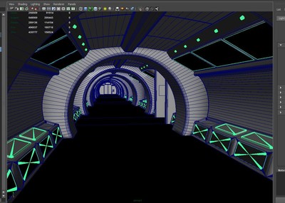 未来科技走廊通道 空间站走廊通道模型-科幻场景模型库-Maya(.ma/.mb)模型下载-cg模型网