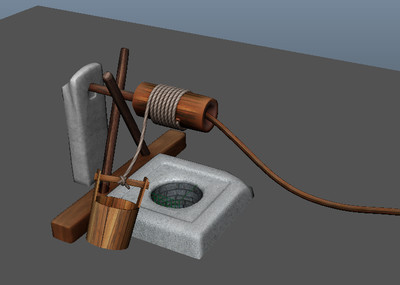 水井 老式水井_小海子作品_场景场景部件_cg模型网