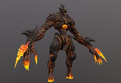 熔岩恶魔  岩浆巨怪  带绑定  monster   demon   熔岩怪   魔鬼