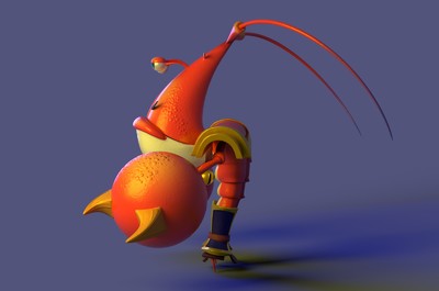 卡通虾兵模型_o℃铕点薍作品_人物异形怪物_cg模型网