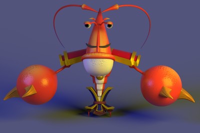 卡通虾兵模型_o℃铕点薍作品_人物异形怪物_cg模型网