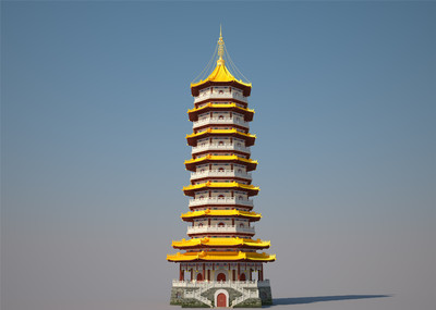 宝塔 七层宝塔 七层塔 八角七层   古塔 楼阁式砖塔 古建塔 古建宝塔