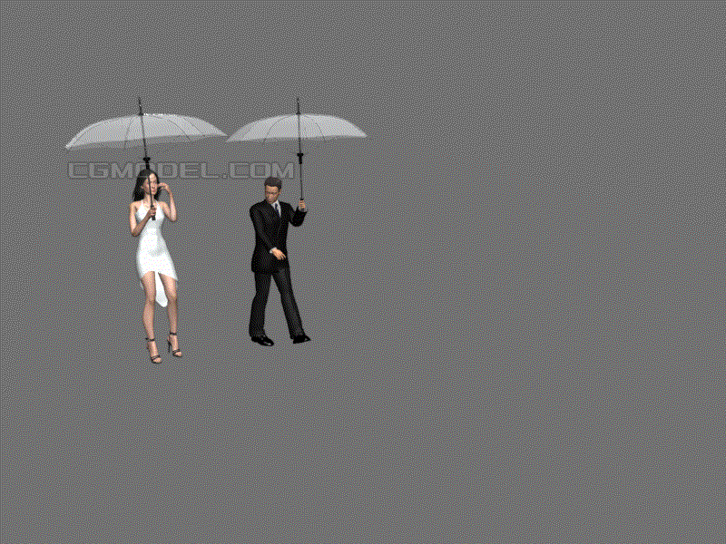 雨中撑伞动态图图片