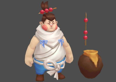 糖葫芦小男孩蜜罐古代小胖墩小胖子