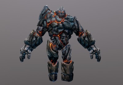 带动画 熔岩怪  岩浆巨怪   待机动画    magma cube